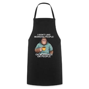 Drôle de Bigfoot - Tablier de cuisine - noir - Devant - AI Model Male 185 dark (185cm)