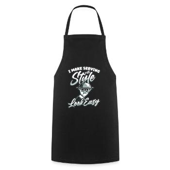 Butler - Cooking Apron - black - Front - AI Model Male 185 dark (185cm)