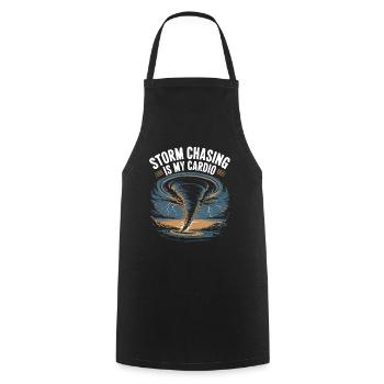 Storm Chaser Costume Storm Chaser - Cooking Apron - black - Front - AI Model Male 185 dark (185cm)