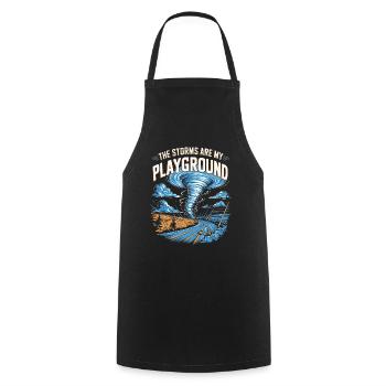 Storm Chaser Costume Storm Chaser - Cooking Apron - black - Front - AI Model Male 185 dark (185cm)