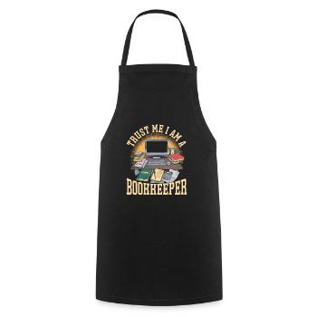 Accountant - Cooking Apron - black - Front - AI Model Male 185 dark (185cm)