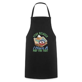 Geography Geographer - Cooking Apron - black - Front - AI Model Male 185 dark (185cm)