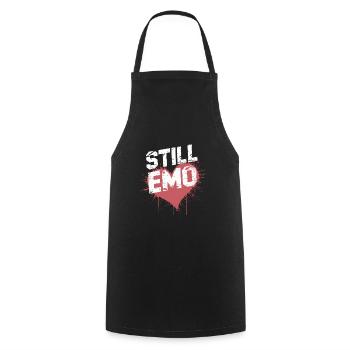 Toujours Emo ! Emo Goth Alternative - Tablier de cuisine - noir - Devant - AI Model Male 185 dark (185cm)