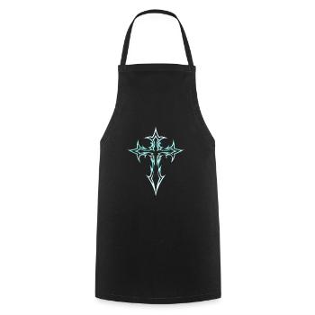 Goth Cross Y2K Emo Cross Gothic Aesthetic - Cooking Apron - black - Front - AI Model Male 185 dark (185cm)