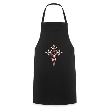 Goth Cross Y2K Emo Cross Gothic Aesthetic - Cooking Apron - black - Front - AI Model Male 185 dark (185cm)