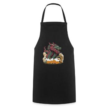 Jahr Des Drachen 2024 - Kochschürze - Schwarz - Vorne - AI Model Male 185 dark (185cm)