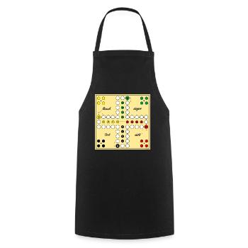 Mensch ärgere dich nicht classic game board - Tablier de cuisine - noir - Devant - AI Model Male 185 dark (185cm)