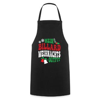 Billard Weihnachten Outfit Billardspieler XMAS - Kochschürze - Schwarz - Vorne - AI Model Male 185 dark (185cm)