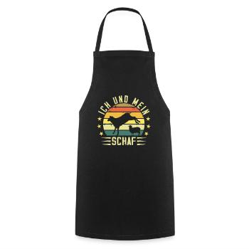 Ich und mein Schaf - Tablier de cuisine - noir - Devant - AI Model Male 185 dark (185cm)