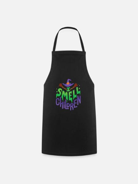 I smell Children - Geschenk Halloween Hexe - Kochschürze - Schwarz