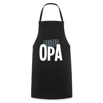Geschenk Opa | Bester Opa - Kochschürze - Schwarz - Vorne - AI Model Male 185 dark (185cm)