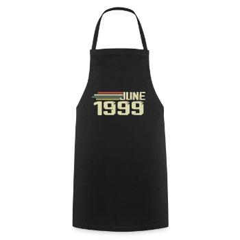 June 1999 Anniversary June 1999 June 1999 Birthday - Cooking Apron - black - Front - AI Model Male 185 dark (185cm)