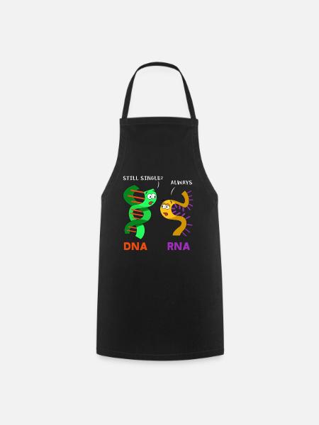 Rna Strang Und Einen Dna Strang - Biologie - Kochschürze - Schwarz