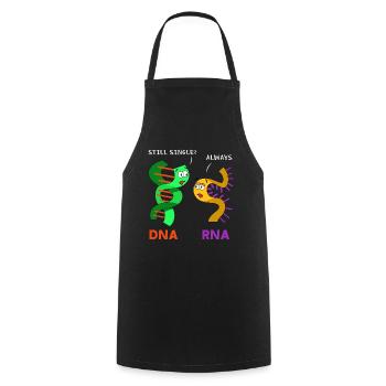 Rna strand and a dna strand - biology - Cooking Apron - black - Front - AI Model Male 185 dark (185cm)