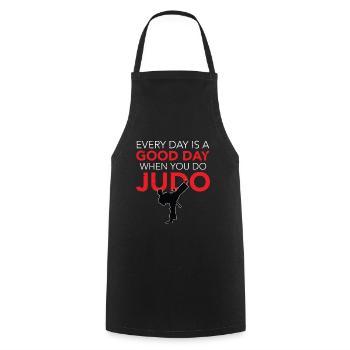 Judo combattant - Judo - Tablier de cuisine - noir - Devant - AI Model Male 185 dark (185cm)
