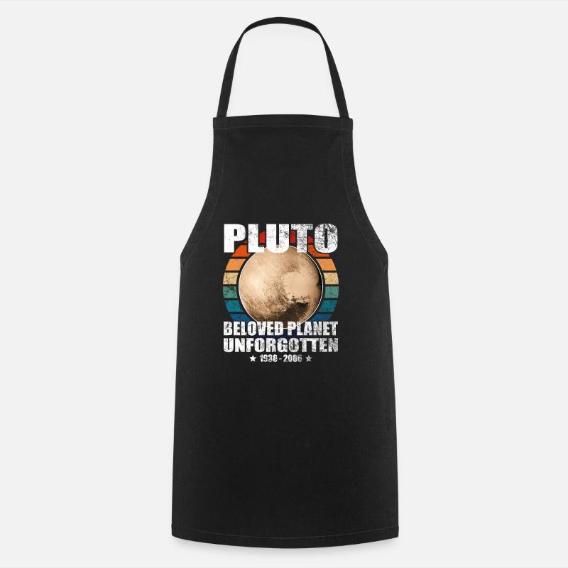 Pluto is a planet, memory, unforgettable - Cooking Apron - black