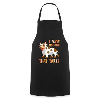 Vegan Vegans - Cooking Apron - black - Front - AI Model Male 185 dark (185cm)