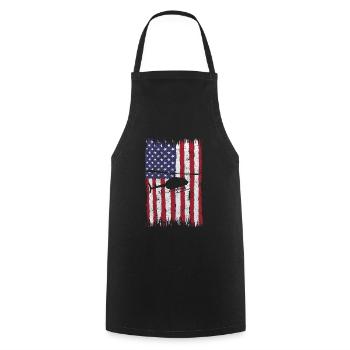 Helicopter Helicopter Pilot Heli - Cooking Apron - black - Front - AI Model Male 185 dark (185cm)
