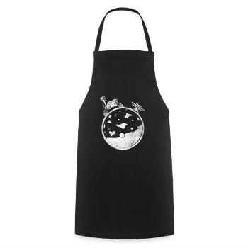 Mars Planet Espace Spatial - Tablier de cuisine - noir - Devant - AI Model Male 185 dark (185cm)
