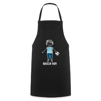 Football Football - Cooking Apron - black - Front - AI Model Male 185 dark (185cm)
