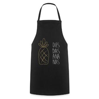 ananas - Tablier de cuisine - noir - Devant - AI Model Male 185 dark (185cm)
