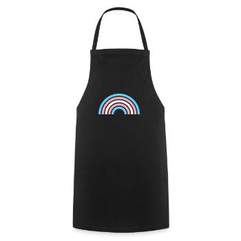 Gay Pride LGBTQ Transgenre Rainbow Stripe 2018 - Tablier de cuisine - noir - Devant - AI Model Male 185 dark (185cm)