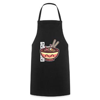 Love Ramen Noodles Kawaii Style design Gift - Cooking Apron - black - Front - AI Model Male 185 dark (185cm)