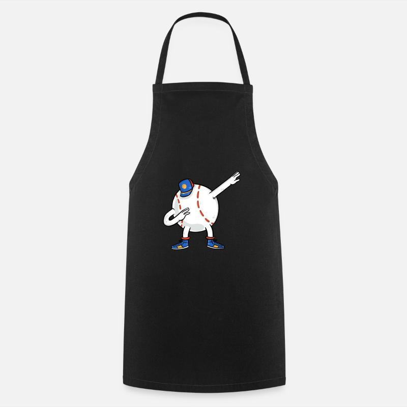 Balle de baseball - Tablier de cuisine - noir