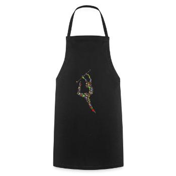 Baton Twirling Silhouette - Cooking Apron - black - Front - AI Model Male 185 dark (185cm)