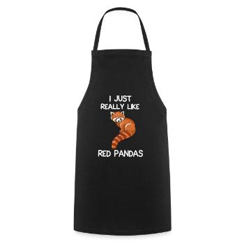 I Just Really Like Red Pandas - Cooking Apron - black - Front - AI Model Male 185 dark (185cm)