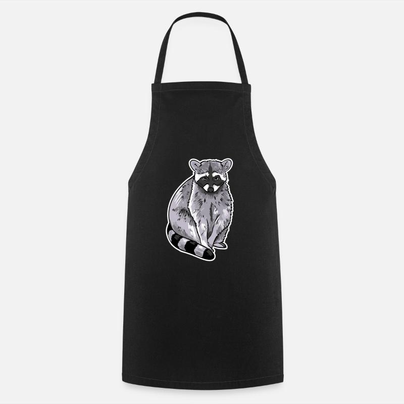 Raccoon - Cooking Apron - black