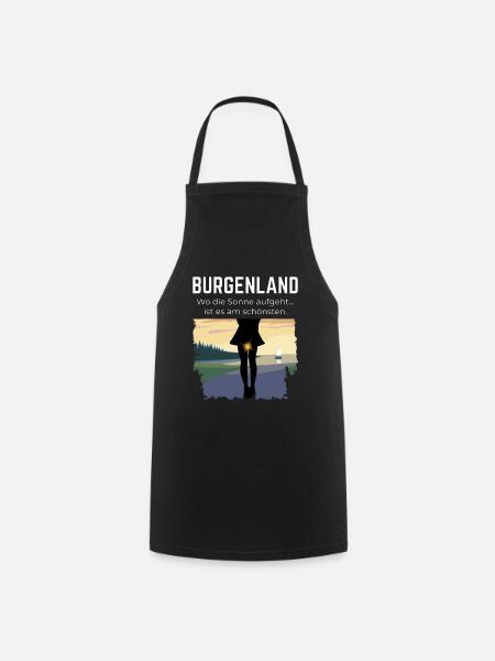 Lustiges Burgenland Geschenk Sonne Österreich - Kochschürze - Schwarz
