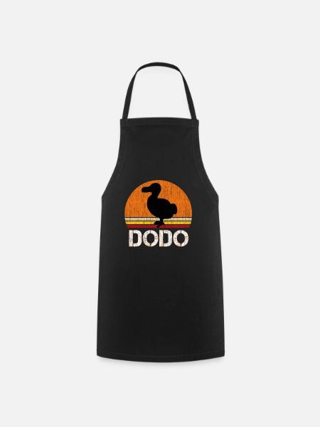 Design vintage cool dodo - Tablier de cuisine - noir