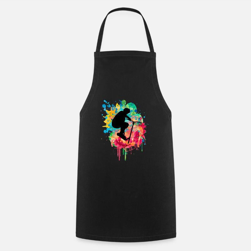 Conception de trottinette acrobatique sportive - Tablier de cuisine - noir