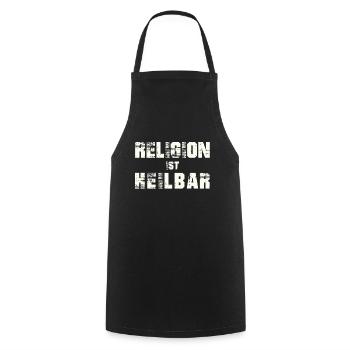Religion Atheist - Kochschürze - Schwarz - Vorne - AI Model Male 185 dark (185cm)