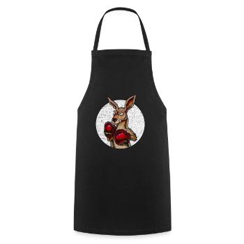 Boxer kangaroo for martial artists - Cooking Apron - black - Front - AI Model Male 185 dark (185cm)
