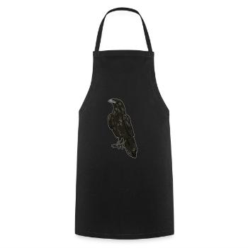 Crow - Cooking Apron - black - Front - AI Model Male 185 dark (185cm)