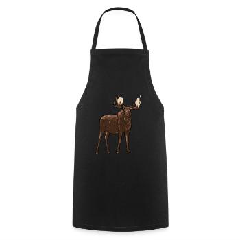 élan - Tablier de cuisine - noir - Devant - AI Model Male 185 dark (185cm)