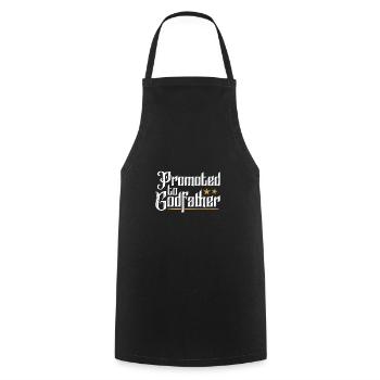 Promoted to godfather - Cooking Apron - black - Front - AI Model Male 185 dark (185cm)