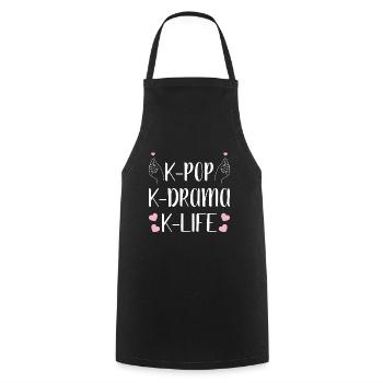 K-Drama Kdrama Drame coréen Corée Hallyu K-Drama - Tablier de cuisine - noir - Devant - AI Model Male 185 dark (185cm)