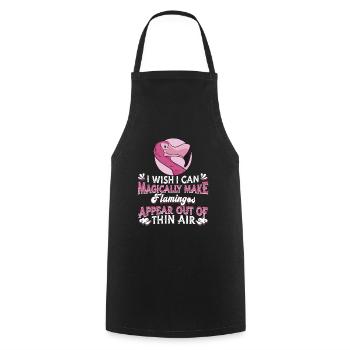 Flamingo - Cooking Apron - black - Front - AI Model Male 185 dark (185cm)