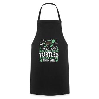 Turtle Sea Turtle - Cooking Apron - black - Front - AI Model Male 185 dark (185cm)