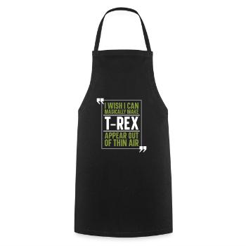 T-Rex Tyrannosaurus Rex - Tablier de cuisine - noir - Devant - AI Model Male 185 dark (185cm)