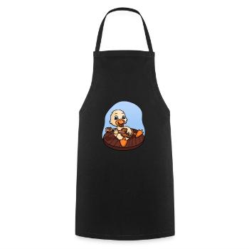 Duck Playing Guitar - Cooking Apron - black - Front - AI Model Male 185 dark (185cm)