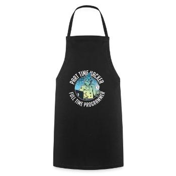 Programmer Coder Software Developer - Cooking Apron - black - Front - AI Model Male 185 dark (185cm)