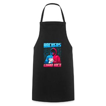 Programmer Coder Software Developer - Cooking Apron - black - Front - AI Model Male 185 dark (185cm)