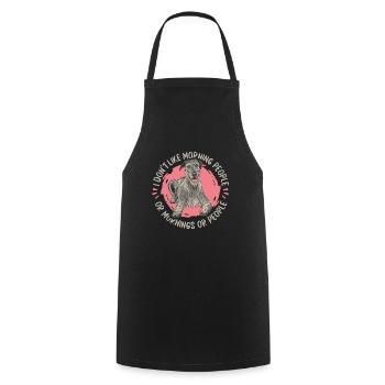 Irish Wolfhound Dog - Cooking Apron - black - Front - AI Model Male 185 dark (185cm)