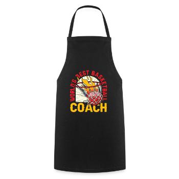 Basketballtrainer Basketball Trainer Coach - Kochschürze - Schwarz - Vorne - AI Model Male 185 dark (185cm)