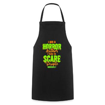 Im A Horror Author I Tend To Scare People Randomly - Cooking Apron - black - Front - AI Model Male 185 dark (185cm)