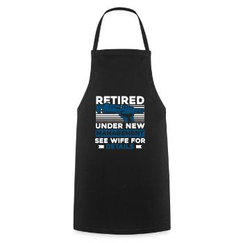 Plumber Sanitary Heating Engineer Plant Mechanic - Cooking Apron - black - Front - AI Model Male 185 dark (185cm)